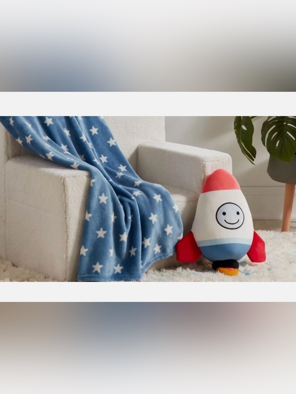 NWT Pillowfort Rocket Throw Buddy